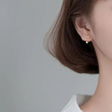 925 Sterling Silver Flower Bowknot Star Stud Earrings Women Fine Jewelry