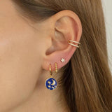 925 Silver Crystal Star Stud Earrings Women Jewelry