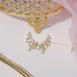 14k Real Jewelry Pearl Zircon Tassel Earrings for Woman