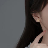 TrustDavis 925 Silver Bowknot Stud Earrings For Daughter Girls Gift DA2983