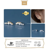 TrustDavis 925 Silver CZ Stud Earrings For Women - DA2982