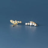TrustDavis 925 Silver CZ Stud Earrings For Women - DA2982