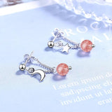 925 Silver Daisy Flower Cross Coin Hoop Earrings Women Jewelry Gift