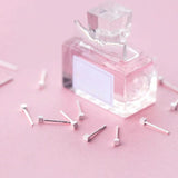 925 Silver Cube Stud Earrings for Women Daily Jewelry