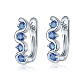 HUAMI Micro Inlay Crystal Drop Earrings for Women with 4 Zircon Jewelry