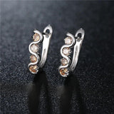 HUAMI Micro Inlay Crystal Drop Earrings for Women with 4 Zircon Jewelry