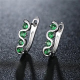HUAMI Micro Inlay Crystal Drop Earrings for Women with 4 Zircon Jewelry