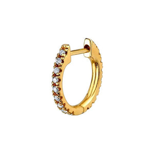 925 Sterling Silver Hoop Earrings Colorful Zircon Round Fine Jewelry