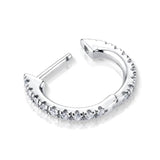 925 Sterling Silver Hoop Earrings Colorful Zircon Round Fine Jewelry