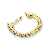 925 Sterling Silver Hoop Earrings Colorful Zircon Round Fine Jewelry