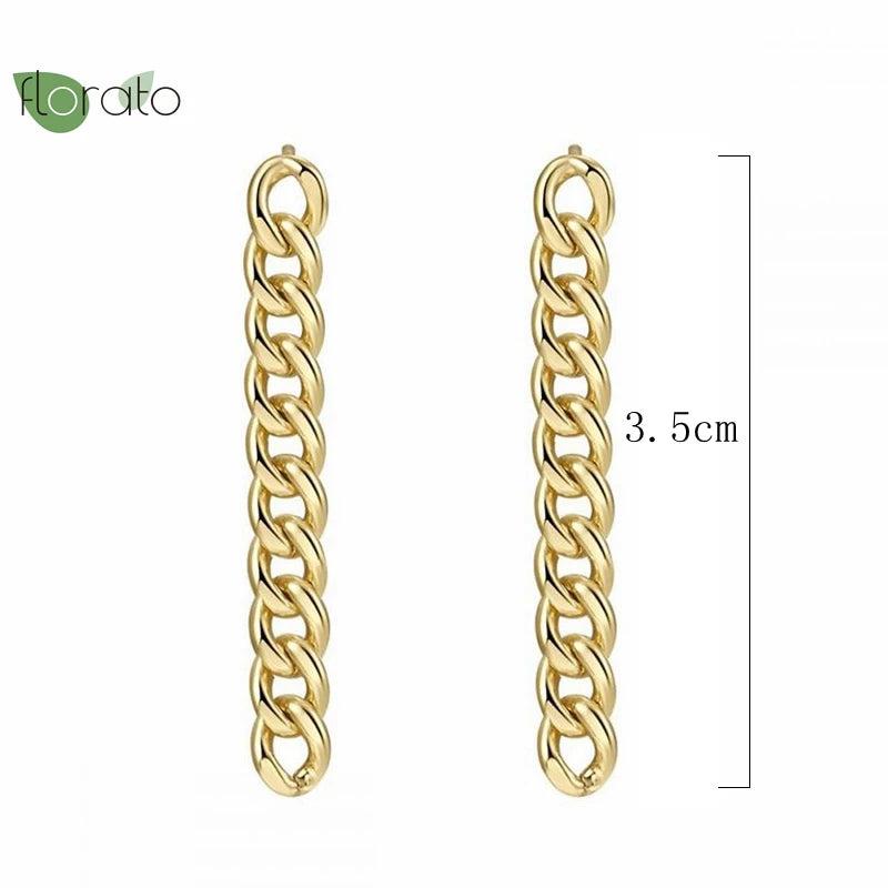 925 Silver Tassel Flower Earrings for Women Hoop Stud Jewelry