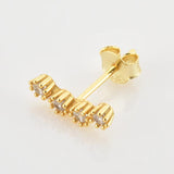925 Silver 3pcs/Set Piercing Stud Earrings Women Jewelry Party