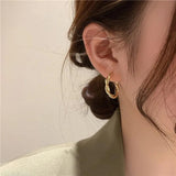 Geometric Matte Drop Earrings for Women