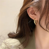 Geometric Matte Drop Earrings for Women