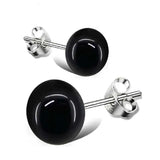 925 Sterling Silver Green Chrysoprase Stud Earrings