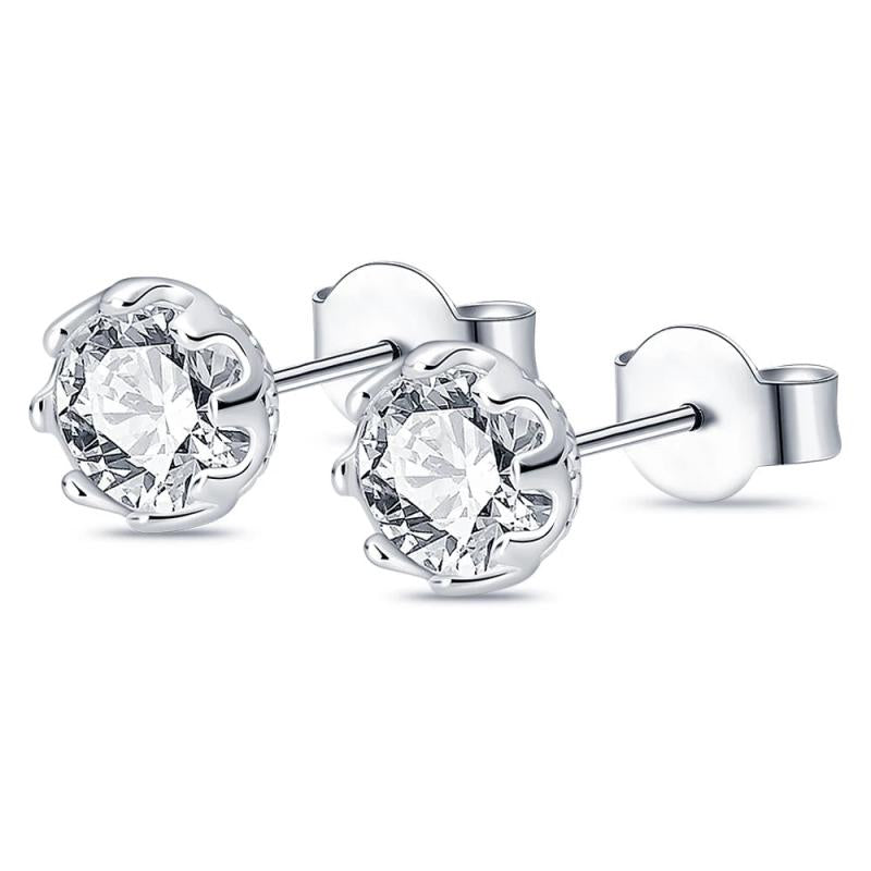 925 Silver CZ Stud Earrings Star Butterfly Unicorn