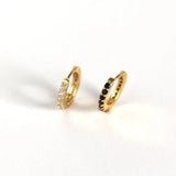 925 Silver Zircon Circle Earrings Small Hoop Men Teen Jewelry