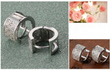 925 Silver Needle Stud Earrings 3 Row Rhinestone Jewelry