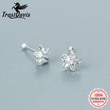 Trustdavis 925 Silver Flower Stud Nose nail For Women