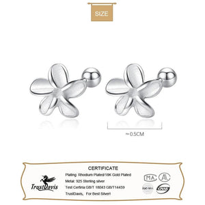 Trustdavis 925 Silver Flower Stud Nose nail For Women
