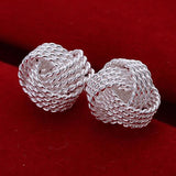 S925 Soft Winding Stud Earrings for Women Wedding Jewelry