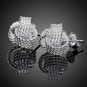 S925 Soft Winding Stud Earrings for Women Wedding Jewelry