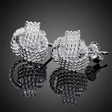 S925 Soft Winding Stud Earrings for Women Wedding Jewelry
