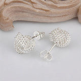 S925 Soft Winding Stud Earrings for Women Wedding Jewelry