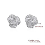 S925 Soft Winding Stud Earrings for Women Wedding Jewelry