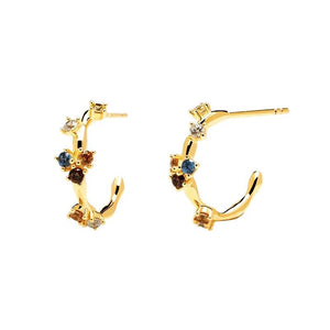 Crystal Stud Earrings 925 Silver CZ Ear Studs Jewelry Gift
