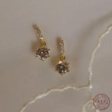 925 Silver Zircon Earrings for Women - Temperament Jewelry