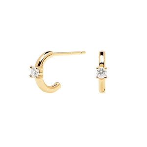 925 Silver Diamond Crystal Zircon Stud Earrings