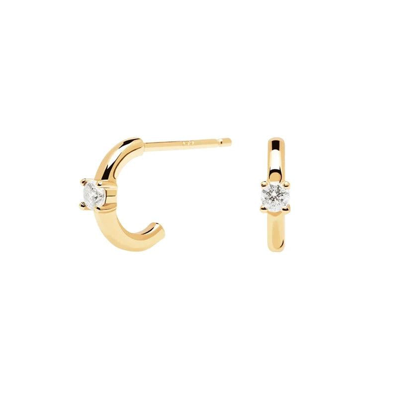 925 Silver Diamond Crystal Zircon Stud Earrings
