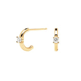 925 Silver Diamond Crystal Zircon Stud Earrings