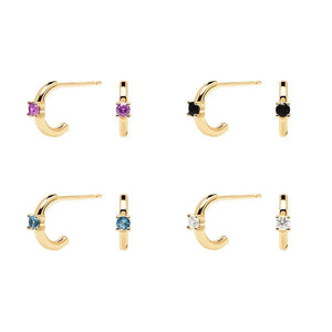925 Silver Diamond Crystal Zircon Stud Earrings