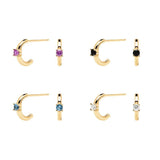 925 Silver Diamond Crystal Zircon Stud Earrings