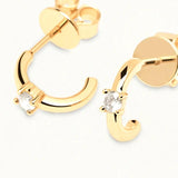 925 Silver Diamond Crystal Zircon Stud Earrings