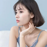 Silver 925 Triangle Stud Earrings Fine Women Jewelry 925 Sterling Silver