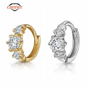 Small Round Piercing Cartilage Hoop Earring 18k Plated 925 Sterling Silver