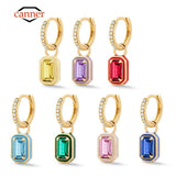 Colorful Enamel 925 Silver Drop Earrings for Women