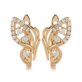 Summer Bling Earrings 585 Rose Butterfly Zircon Earrings for Women
