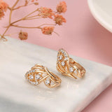 Summer Bling Earrings 585 Rose Butterfly Zircon Earrings for Women