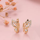 Summer Bling Earrings 585 Rose Butterfly Zircon Earrings for Women