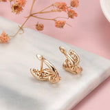 Summer Bling Earrings 585 Rose Butterfly Zircon Earrings for Women