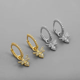 925 Silver Circle Earrings Birds Bee Tassel Jewelry Party Accessories