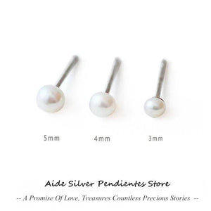 S925 Sterling Silver Mini Pearl Stud Earrings Set