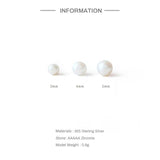 S925 Sterling Silver Mini Pearl Stud Earrings Set