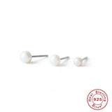 S925 Sterling Silver Mini Pearl Stud Earrings Set