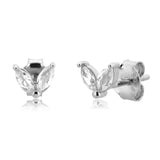 925 Silver Rainbow Colorful Stud Earring Piercing Ohrringe CZ