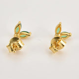 925 Silver Rainbow Colorful Stud Earring Piercing Ohrringe CZ